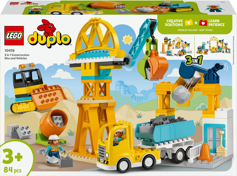 LEGO Duplo 10476 3-in-1 bouwplaats en voertuigen