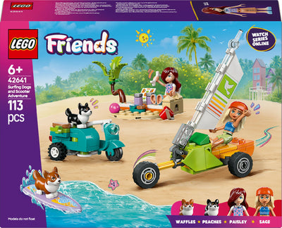 LEGO Friends 42641 Surf- en scooterplezier met de honden