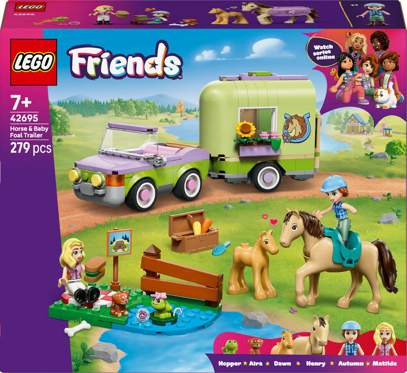 LEGO Friends 42695 Trailer met paard en veulen