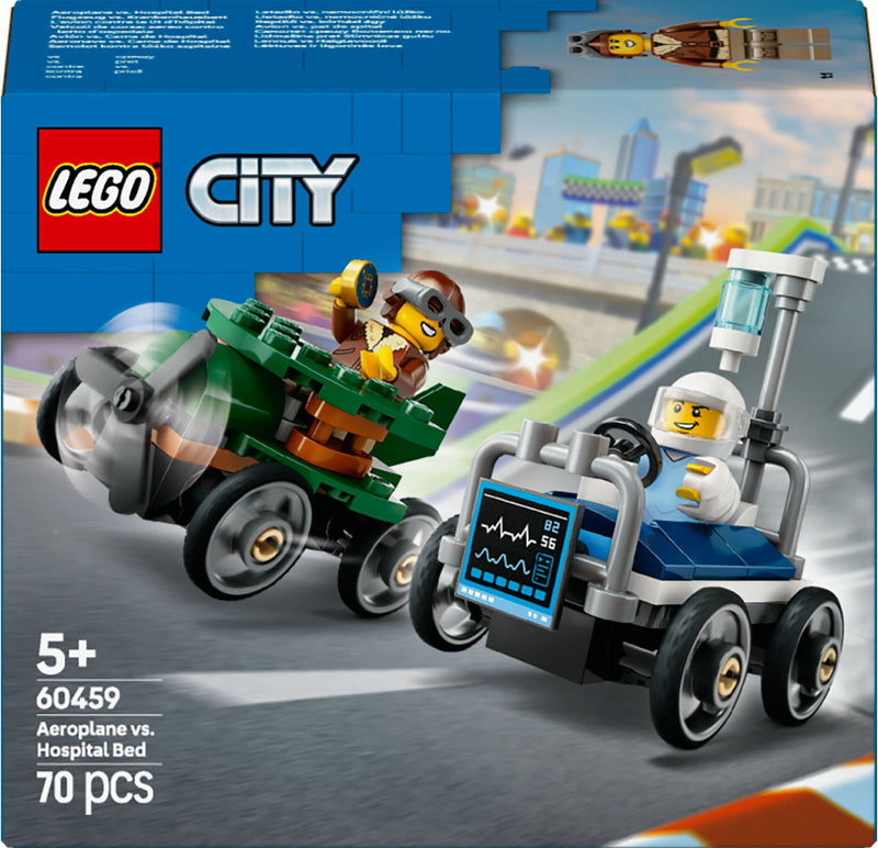 LEGO City 60459 Raceautopakket: vliegtuig vs. ziekenhuisbed