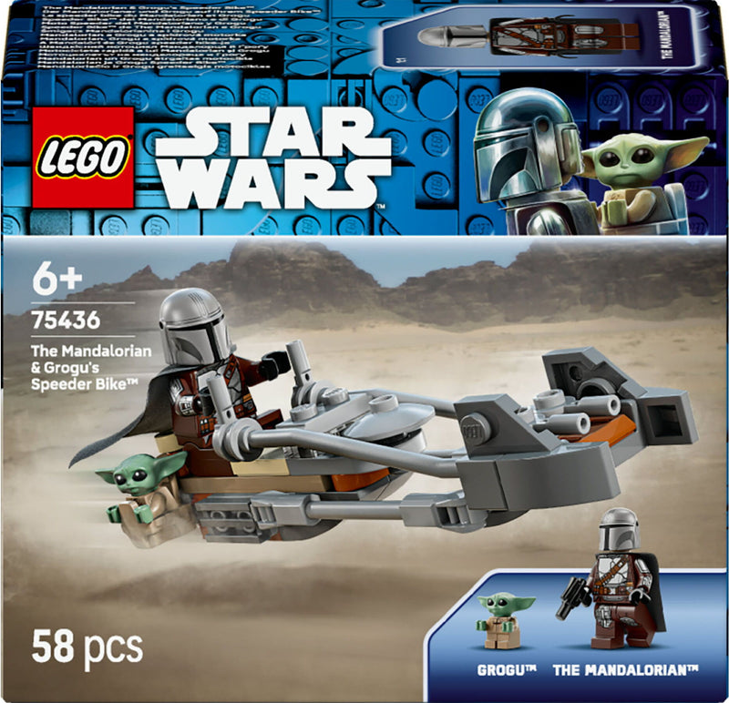 LEGO Star Wars 75436 De Mandalorian en Grogu's speederbike