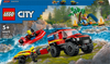 LEGO City 60412 4x4 brandweerauto met reddingsboot