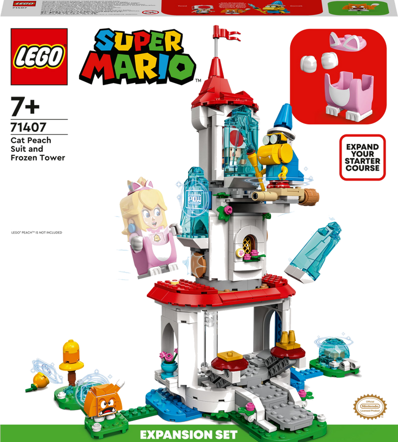 LEGO Super Mario 71407 Uitbreidingsset: Kat-Peach-uitrusting en IJstoren